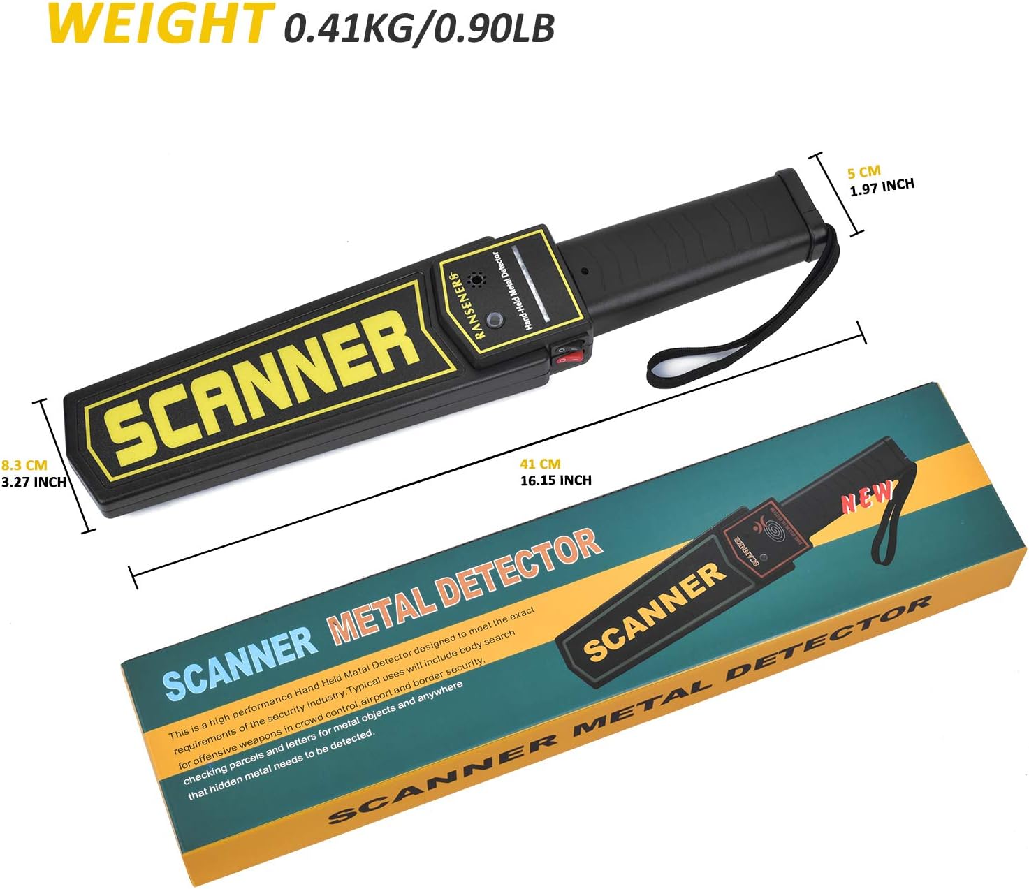 DETECTOR DE METALES Y ARMAS PARA SEGURIDAD SUPER SCANNER
