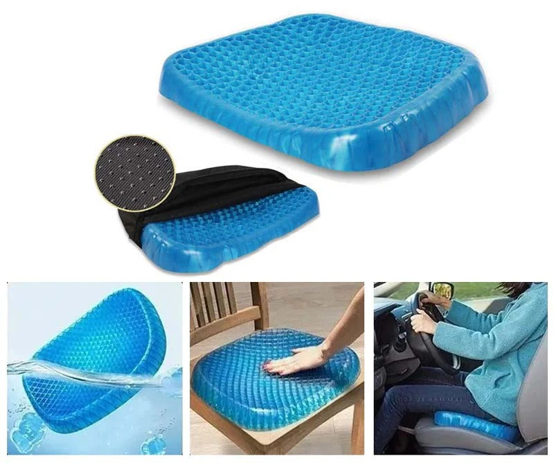 COJIN/ACIENTO DE GEL PARA SILLA AUTO CARRO CAMIONETA TRABAJO CHOFER TAXI BUS OFICINA VIAJE
