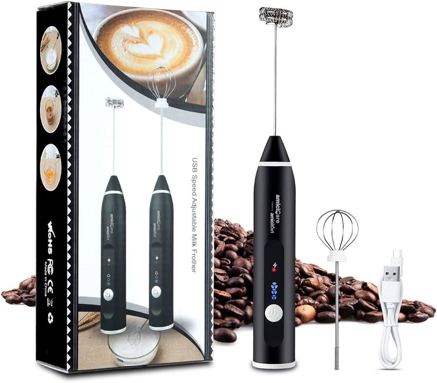 BATIDOR/ESPUMADOR MANUAL RECARGABLE USB MULTIFUNCIONAL+ACCESORIOS CAFE LECHE CREMA HUEVOS CHOCOLAT
