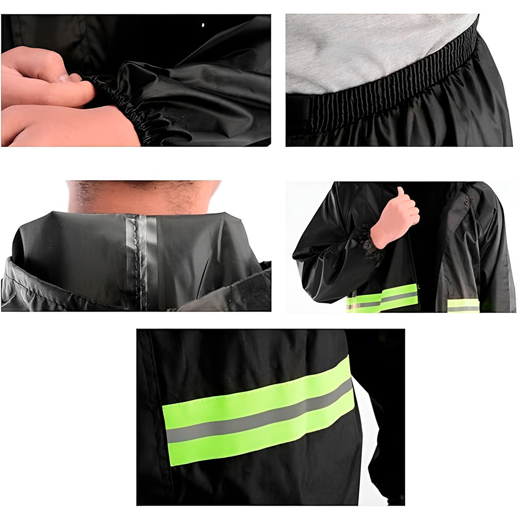 Conjunto Impermebale Reflectivo Para Lluvia Motociclista Delivery Bicicleta Invierno Trabajo