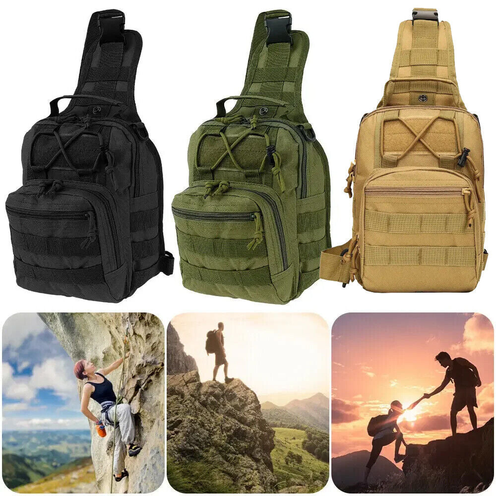 Bolso/mochila táctica cruzada impermeable pesca senderismo camping viaje moto lluvia