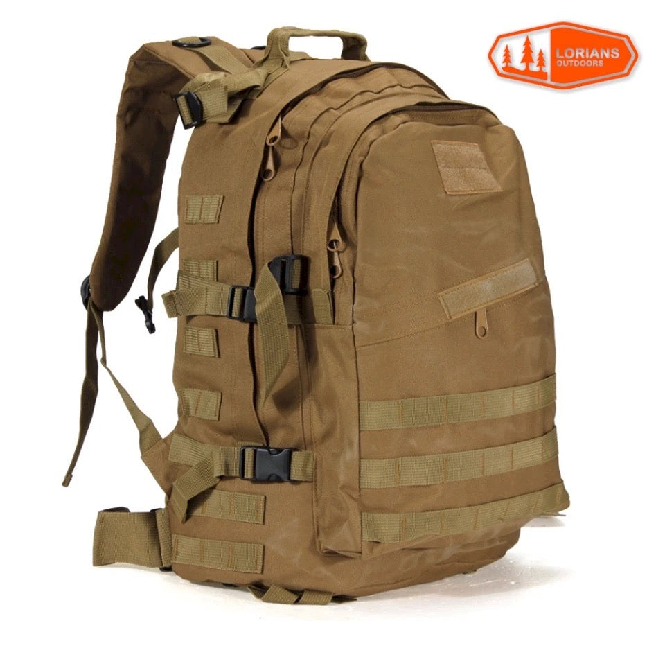 Mochila Tactica Impermeable 3D 45 Litros Camping Senderismo Viaje Estudio Polica Militar