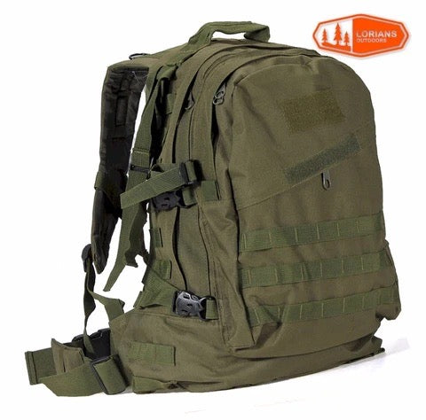 Mochila Tactica Impermeable 3D 45 Litros Camping Senderismo Viaje Estudio Polica Militar