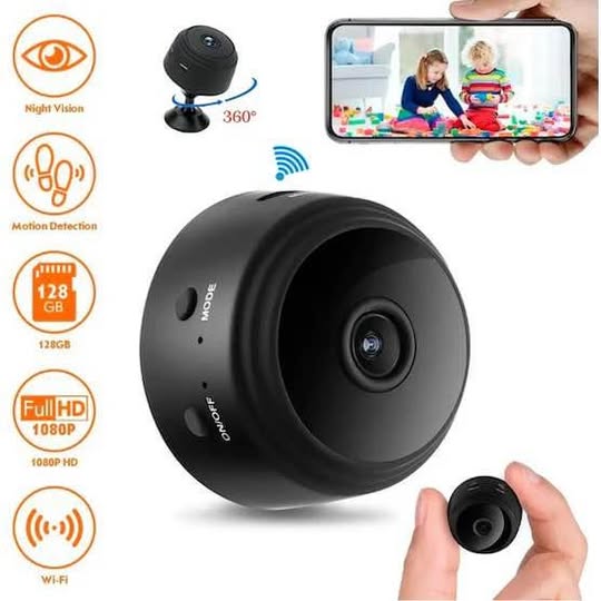 Micro Cámara WIFI con detector de movimiento visión nocturna seguridad hogar trabajo moto bici auto