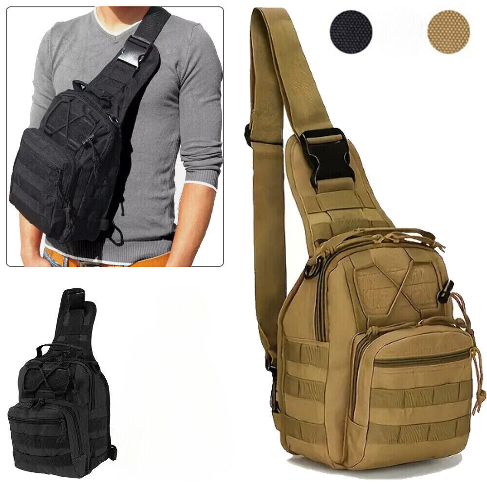 Bolso/mochila táctica cruzada impermeable pesca senderismo camping viaje moto lluvia