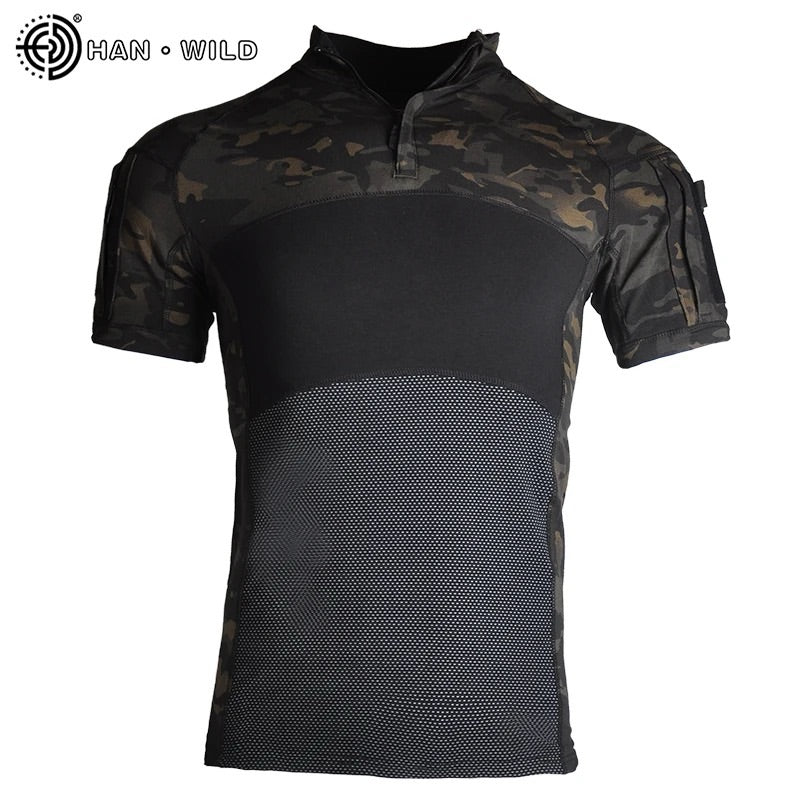 Camiseta táctica militar policial seguridad stretch