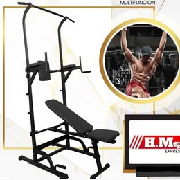 Máquina de Ejercicio Banca Multifuncional Gimnasio en Casa Fitness Entrenamiento  Dominadas