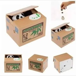 Alcancía para Monedas de Osito Panda Atrapa Monedas Ahorros Regalos