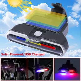 Luces para  Bicicleta Moto Scooter Multifuncional Recargable USB solar auto