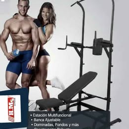 Máquina de Ejercicio Banca Multifuncional Gimnasio en Casa Fitness Entrenamiento  Dominadas