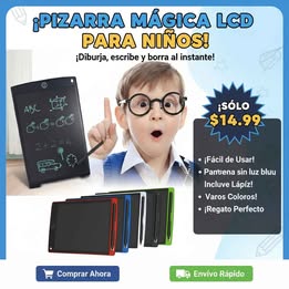 Pizarra Mágica LCD 12" Aprendizaje para Niños Fácil de Usar