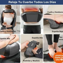 Masajeador Multifuncional Auto Recargable Antiestres Cuello Hombros Espalda Rodillas Muslos