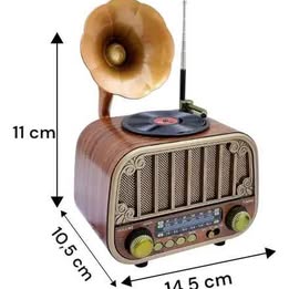 Radio Parlante Clasico Retro Nuevo Modelo Recargable Portátil USB Multifuncional