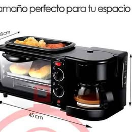 Horno Tostador 3en1 Cafetera Freidora Multiuso Cocina Departamento Hogar