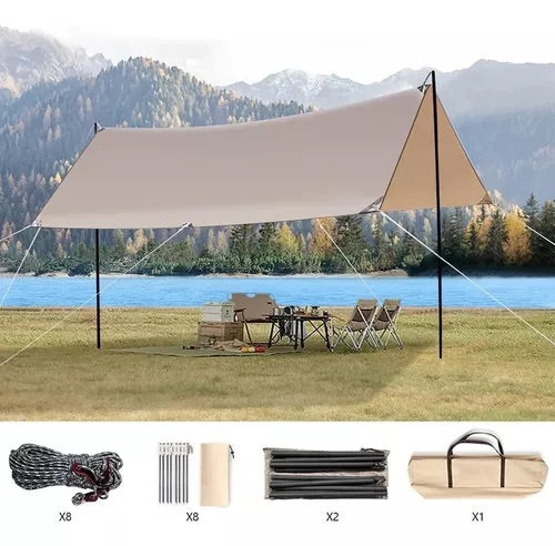 Carpa para camping 🏕️ impermeable 3x3 metros exteriores verano viajes picnic patio jardín lluvia