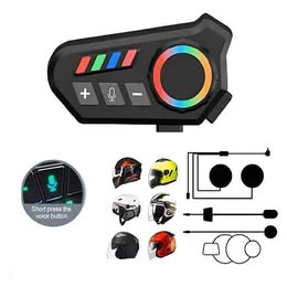Intercomunicador para Motociclista Casco Scooter Bici Audífonos Bluetooth Música Viajes Trabajo