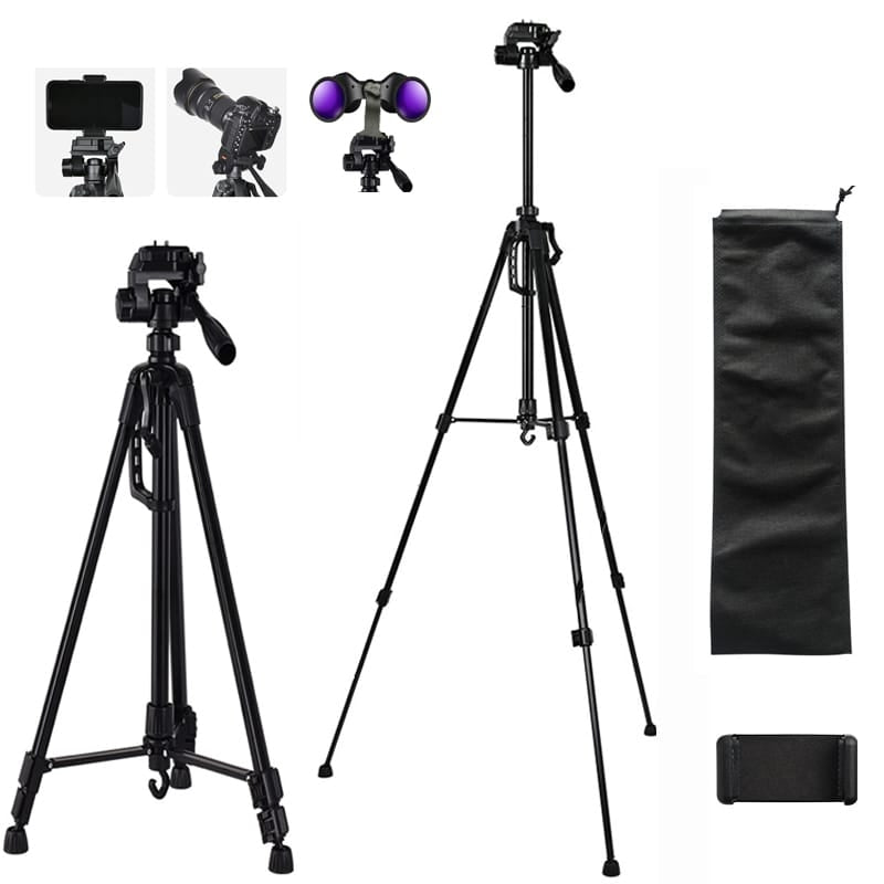 Trípode Soporte Celular Camara Grabación  Fotos Videos 360° Plegable Con estuche portátil