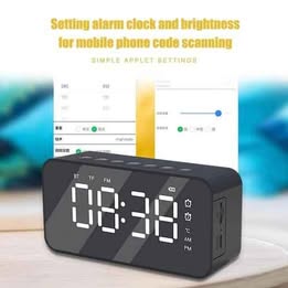 Despertador Altavoz Parlante Multiuso Recargable  Pantalla LED Bluetooth USB