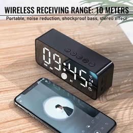 Despertador Altavoz Parlante Multiuso Recargable  Pantalla LED Bluetooth USB