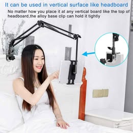 Brazo Soporte Mecánico Ajustable Giratorio Multifuncional para Celular Tablet Mesa EscritorioTrabajo