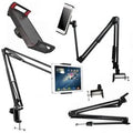 Brazo Soporte Mecánico Ajustable Giratorio Multifuncional para Celular Tablet Mesa EscritorioTrabajo