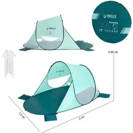 Carpa PAVILLO Playera Plegable Automática Impermeable 2 Personas Multiuso Sol Arena