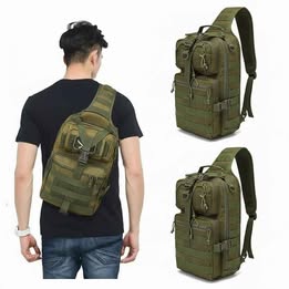 Mochila Pechera Bolso Cruzado Táctico Multiuso Camping Senderismo Pesca Viaje Trabajo Moto Bici
