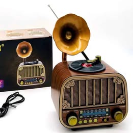 Radio Parlante Clasico Retro Nuevo Modelo Recargable Portátil USB Multifuncional