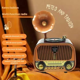 Radio Parlante Clasico Retro Nuevo Modelo Recargable Portátil USB Multifuncional