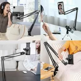 Brazo Soporte Mecánico Ajustable Giratorio Multifuncional para Celular Tablet Mesa EscritorioTrabajo