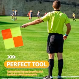 Par de Banderas de Árbitro de Fútbol  Juegos Deportes Entrenamiento