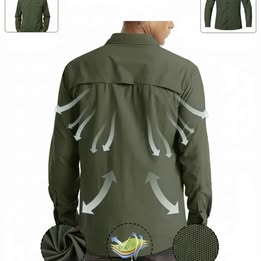 Camisa Táctica Senderismo Pesca Camping Casa Manga Larga