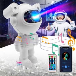 Astronauta Proyector de Galaxias Estrellas Altavoz Parlante Bluetooth Música con Control