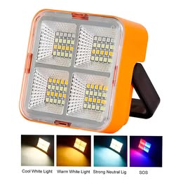 Lámpara Linterna Solar Led Portátil Recargable Reflector con Powerbank y  Luces de Emergencia