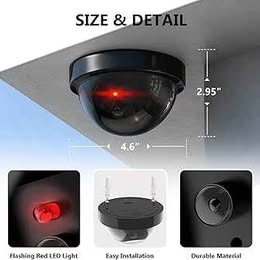 Camara para Seguridad de Simulación Protección Multiuso Luz Roja y Lente