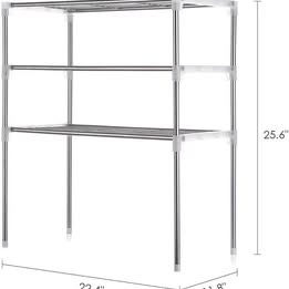 Estante Organizador de Cocina 3 Niveles Multiuso Microondas Horno Metálico Armable