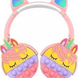 Audífonos Cascos Auriculares Inalámbricos Bluetooth Pop Luces LED Celular Computadora