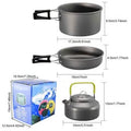 Juego de Ollas Utensilios para Cocinar Camping Kit Aire Libre Conjunto Multiuso Vajilla