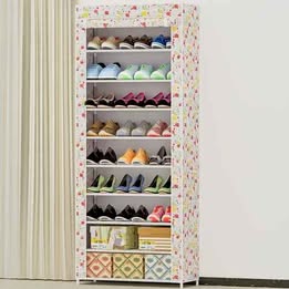 Organizador de Zapatos 9 Pisos Estantes para 24 Parres Armable Portátil