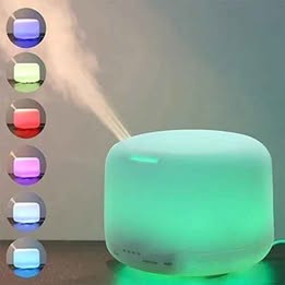 Humificador Ultrasonido LED de Aromaterapia y Purificador 300ml 7 Colores Difusor Ambiental Eléctric