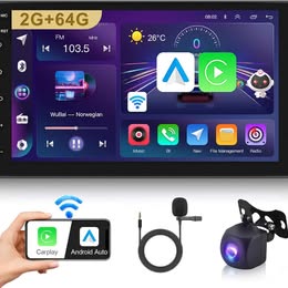 Radio Pantalla Doble Din Para Carro Auto Stereo Música Video HD Películas Wifi Bluetooth USB