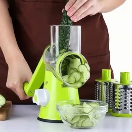 Molino Rallador Picador de Verduras 3en1 Giratorio Multiuso Cocina Hogar