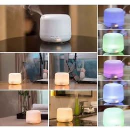 Humificador Ultrasonido LED de Aromaterapia y Purificador 300ml 7 Colores Difusor Ambiental Eléctric