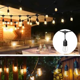 Guirnaldas Luces Exterior Impermeables 10-20 Focos 5-10 Metros Jardín Restaurante Bar Balcón
