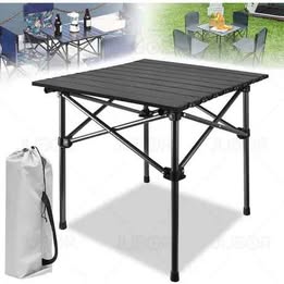 Mesa Plegable Portátil con Bolso para Camping Viaje Playa Picnic Jardín Aire Libre Metálica