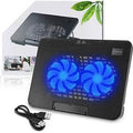 Ventilador Cooler Soporte Pedestal para Computadora Laptop con 2 Ventiladores