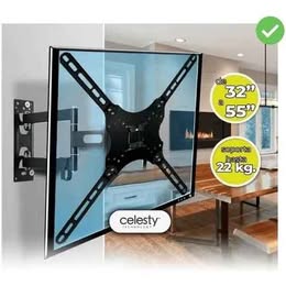 Soporte Pedestal Telescópico Universal paraTelevisión LCD Plasma de 32-55" Soporte dePared
