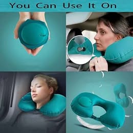 Almohadilla Inflable para Cuello Viaje Sueño Descanso Trabajo
