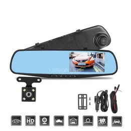 Espejo Retrovisor Smart  Doble Camara Dvr Delantera Tracera Frontal Retro Auto Carro Vehículo