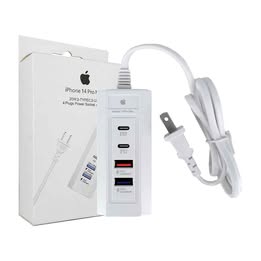 Cargador Apple Adaptador 4 Entradas USB Tipo C Celular iPhone Android Multi